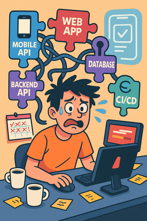 Illustration depicting development frustration